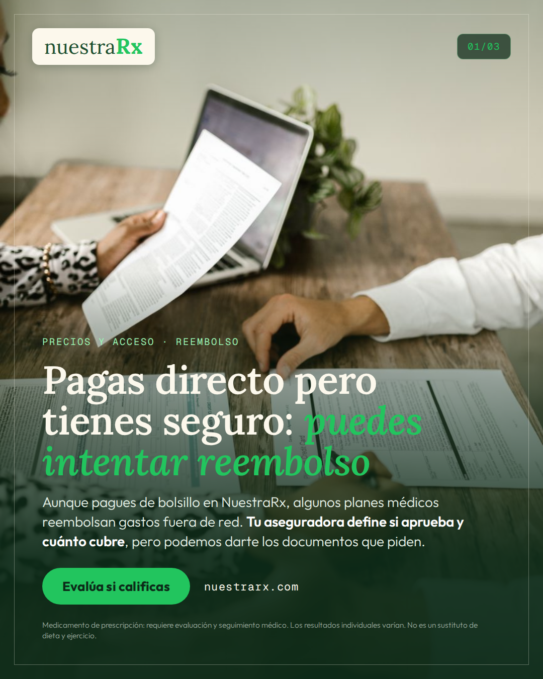 Precios Y Acceso: reembolso por seguro y documentación