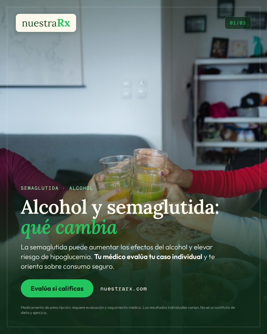 Semaglutida: alcohol, cafeína y sustancias cotidianas