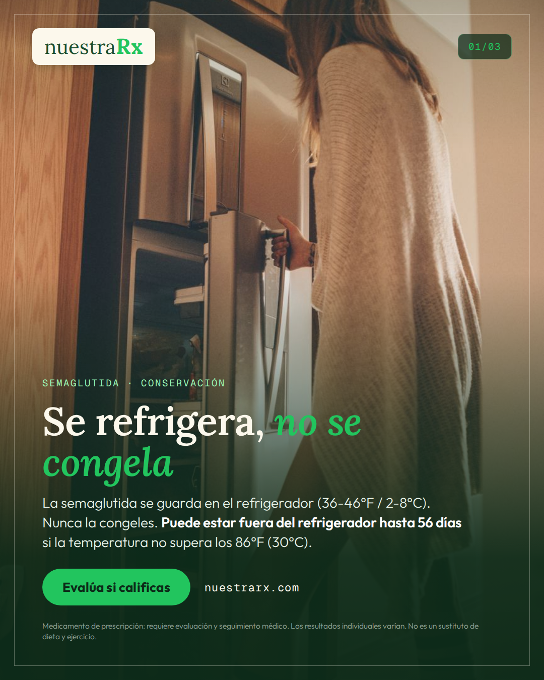 Semaglutida: almacenamiento, inyección y preparación