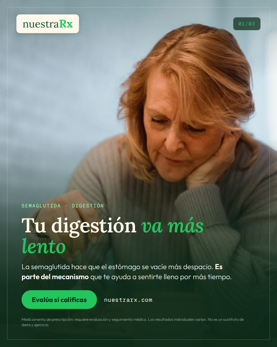 Semaglutida: digestión lenta, texturas y tránsito