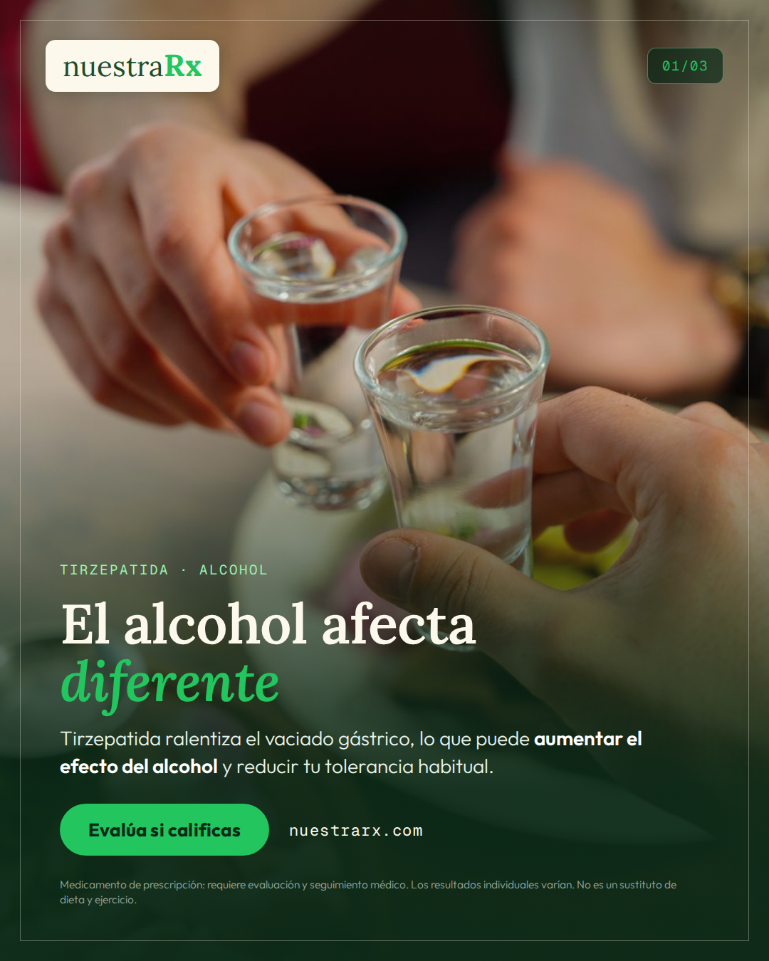 Tirzepatida: alcohol, tolerancia y ocasiones especiales