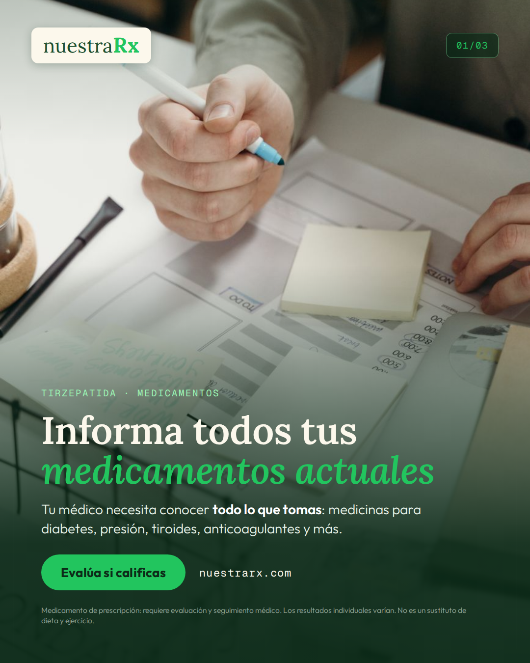 Tirzepatida: medicamentos, interacciones y qué informar