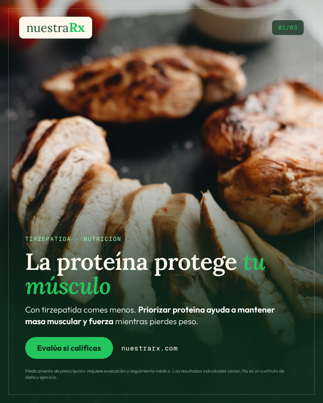 Tirzepatida: proteína, masa muscular y fuerza