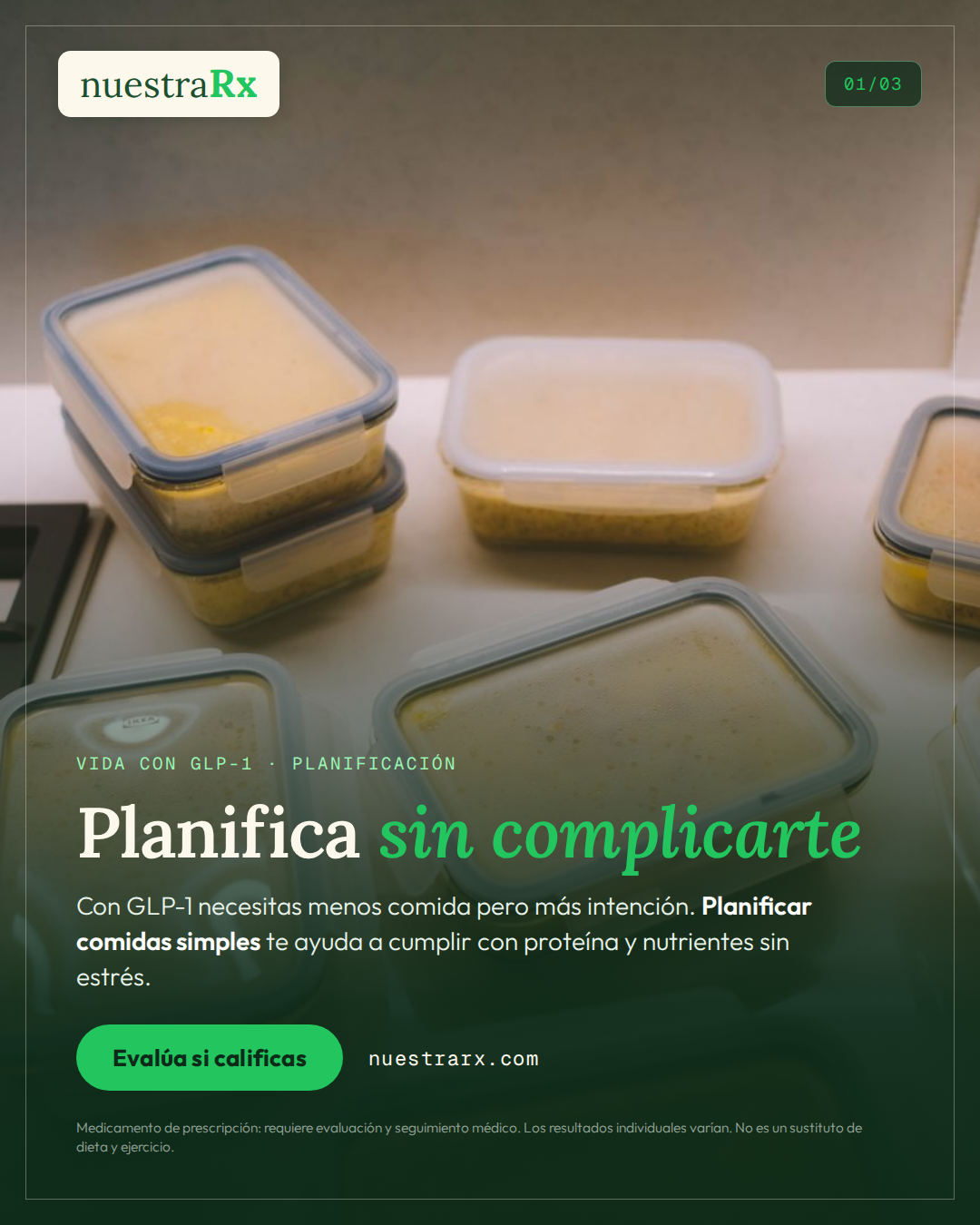 Vida con GLP-1: planificación, señales y cocina simple