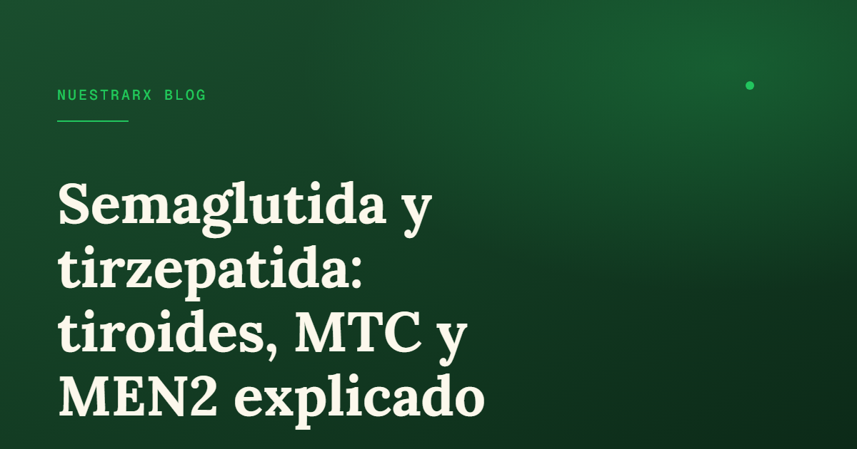 Imagen de portada: Semaglutida y tirzepatida: tiroides, MTC y MEN2 explicado, NuestraRx Blog