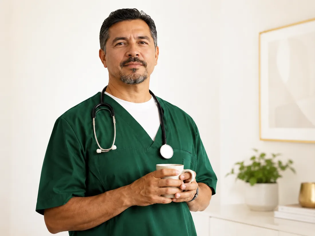 Médico con estetoscopio